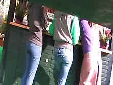 Two Sweet Chicks In Sexy Tight Jeans. Flv