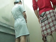 Nasty Man Sharked Her Skirt In The Lift Of Medical Clinic