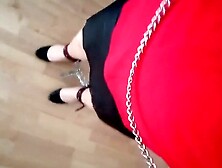 Sissy Gets Punished - Walking In Heels In Bondage