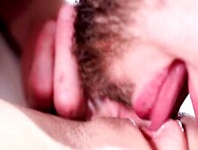 Cunt Licking.  Close Up Clitoris Licking And Cunt Eating