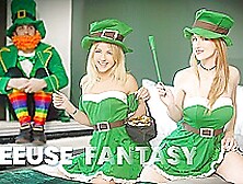 Emma Bugg & Octavia Red & Donnie Rock In Pinched By A Leprechaun! - Freeusefantasy