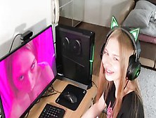 Female Teen Gamer Bends Over For Pov Pussy Pounding