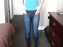 Asian Jasmine Wetting Her Jeans Pissing Herself