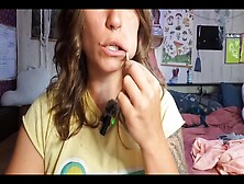 Sexy Bitch Swallows Lollipop Asmr