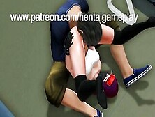 Akali League Of Legends Lol Cosplay Animated Game Bimbos Having Sex With A Man On The Train