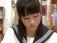Asian Schoolgirl Makes Teacher Squirt In Library