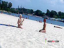 Adorable Nudist Teeny Sunbathes Nude