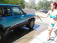 Car Wash In Bikini