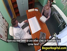Gushing Secretary Fucked On Doctors Desk