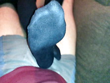 Smelly Overknee Socks Foot Job - Orgasm Under Her Soles!