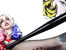 Insolent Blonde Cosplayer Teases With Feet