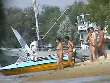 Hot Beach Voyeur Video Shows Mature Nudists Enjoying Each Others Company.