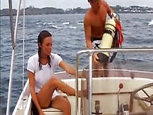 Jacqueline Bisset Wet And Topless On A Boat In The Deep