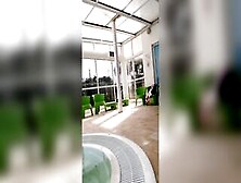 Adorable 19 Yo Amateur Expose Inside Hotel Pool Into Outdoor