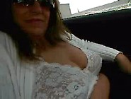 German Wife Flashing Tits In Car