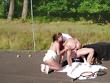 Threesome Instead Of Tennis With Sweet Yuffie Yulan And Abbie Cat
