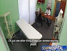 Damn Blonde Tourist Chick Gets Fucked By The Doctor In The Examining Table
