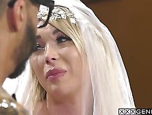 Bff Fucked Hard Trans Bride Aubrey Kate After She Sucked His Big Hard Cock