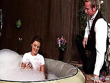 Wet Clothed Cfnm Sex With Attractive Braces Teeny Elle Brook And Stranger