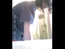 Cute Brunette Teen Hidden Shower Cam