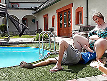 Fat Babe Diana Seduces A Pool Boy For A Kinky Fuck