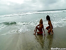 Amber & Misty - On The Beach - E059