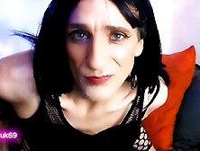 Trans Mistress Luvnuk69 Is Bored And Depressed,  She Jerks Her Big Cock And Cums On Her Face