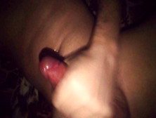 Young Man Touching His Big Cock In The Dark Until He Cums