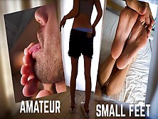 Very Familiar Scene When Stepdaughter Shows Me New Sneakers And Then Handle My Cock With Her Small Feet