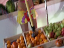 Fruit Stand Dude Gets The Time Of His Life With Two Hot Girls`