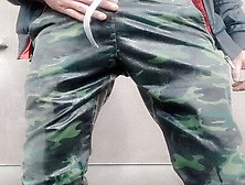 Pissing In My Combat Pants And Cumming...  Camera Got Wet From Piss And Switched Off,  Just As I Was Cumming