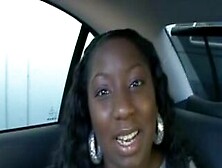 Big-Boobed Ebony Chick Nails Cock In The Car