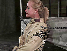 Wet Blonde In A Straitjacket Fucked By A Huge Black Cock