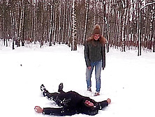 Snow Fighting Turns Into Ass Licking And Hard Teen Fucking
