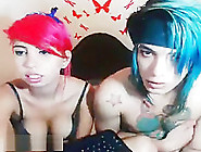 A Colorful Asian Couple Getting Naked On Cam