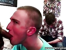 Straight Dude Gags On First Blowjob