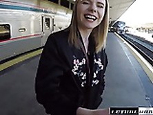 Catarina Gets Her Russian Pussy Plowed On A Speeding Train