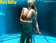 Sexy Russian Milf Mary Kalisy Masturbating By The Pool