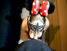 Oooooh Boy! Minnie Mouse Milf Sucks Cock Dry And Swallows