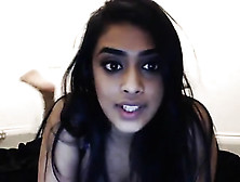 Sexy,  Wide-Eyed Indian Slut Shows Off On Webcam