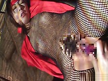 Juri Kano,  Asian Milf In Sexy Fishnets In Arousing Toy Insertion On Cam