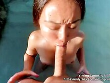 Yimingcuriosity依鸣 - Raw Beach Fuck With Creampie / Asian Chinese Amateur Slut Public Outdoor Sex