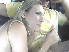 Amazingly Sexy Blonde Gives This Guy A Hot Handjob In The Car