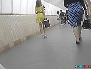 Upskirt Porn With A Skinny Ass Gal In A Public Place