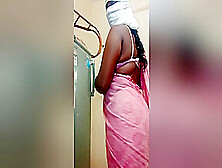 Indian Aunty Wearing Saree Show