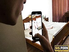 Sis. Porn.  Boy Joins Aroused Stepsis In Time To Satisfy Her Sex Needs