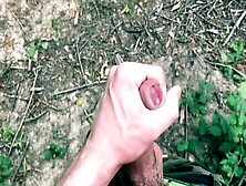 Horny Boy Wanking His Big Dick Outdoor With Sunset ! Orgasm