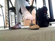 Sexy Candid Feet At The Library Brown Flats Pt 2