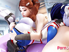 Insane 3D Widowmaker Is Used As A Bang-Out Slave