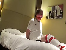 Footballer In Hotel Tight Bondage Escape Challenge